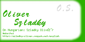 oliver szladky business card